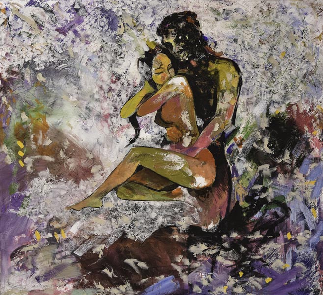 Pareja,  150 x 150 cm